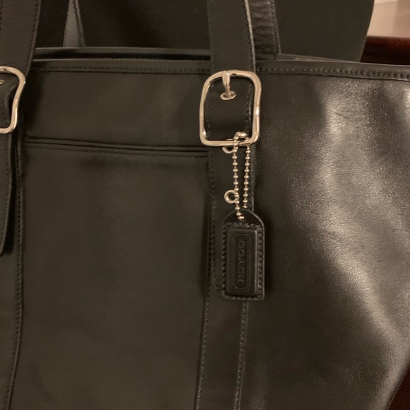 Coach Black leather tote with duster - Picture 5 of 10